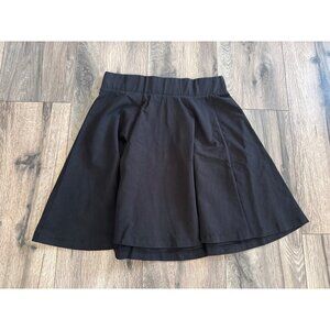 Divided Black Flared Skater Skirt Womens S Cotton Blend